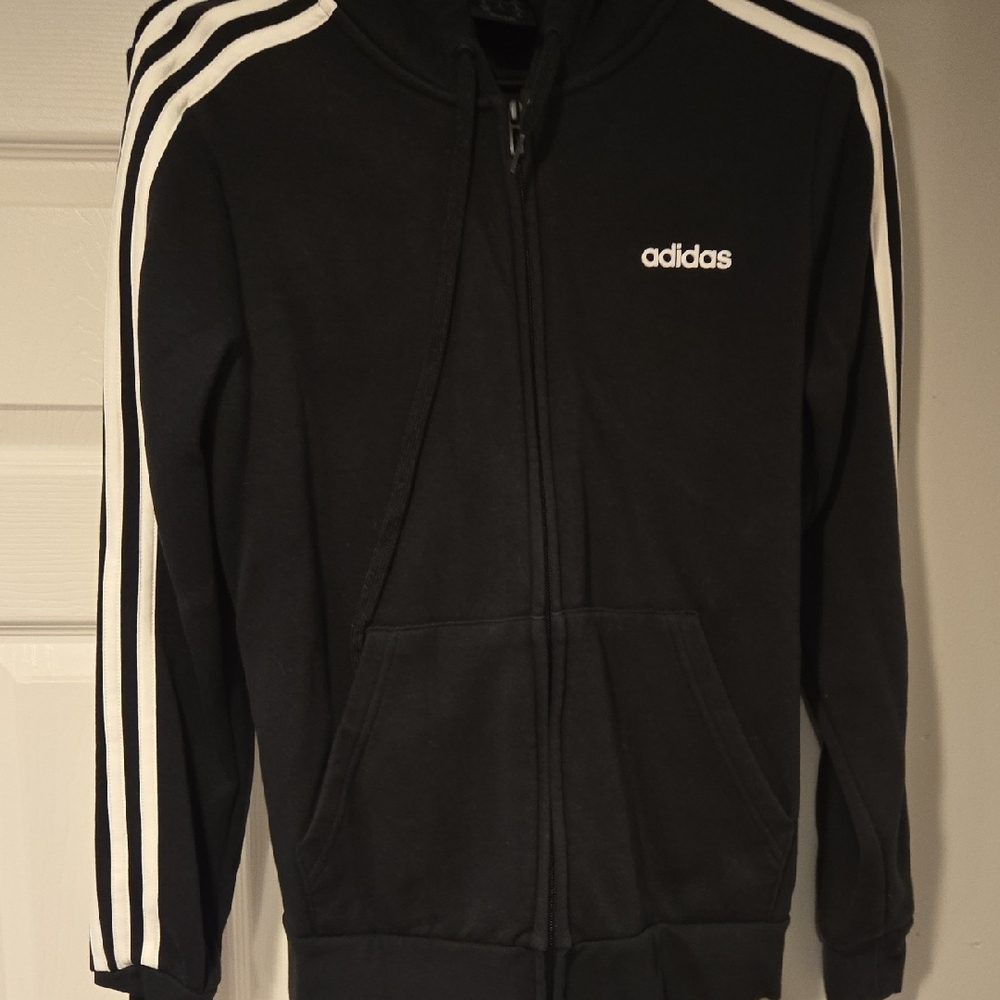 Adidas Kids Black and White Track Jacket